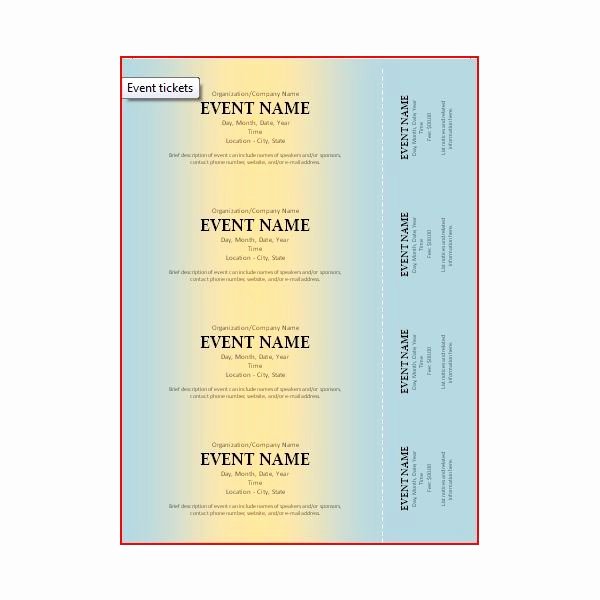 Car Wash Ticket Template Beautiful the Best event Ticket Template sources