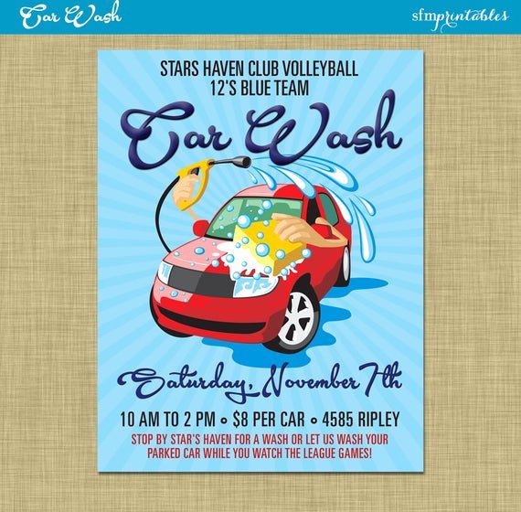 Car Wash Ticket Template Best Of Car Wash Flyer Fundraiser Church School Munity Sports