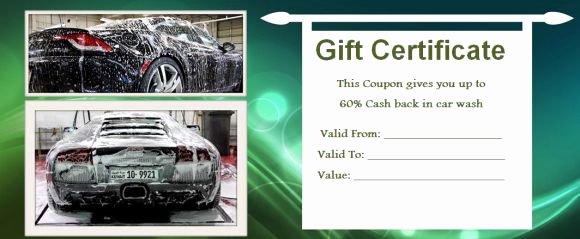 Car Wash Ticket Template Unique 16 Personalized Auto Detailing Gift Certificate Templates
