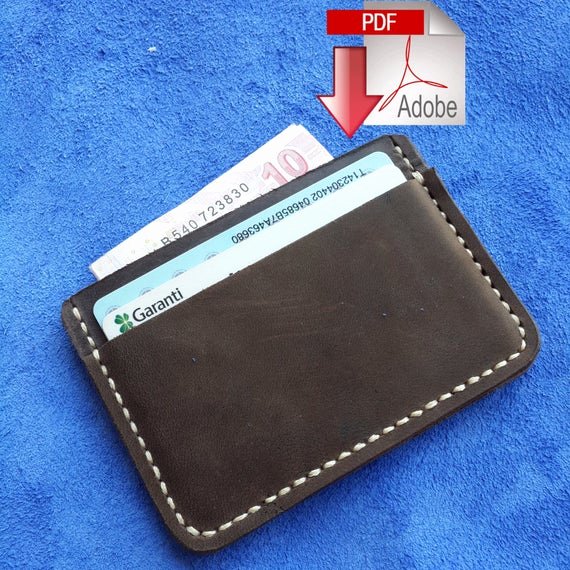 Card Holder Template Fresh Leather Card Holder 3 Pocket Digital Pdf Template A