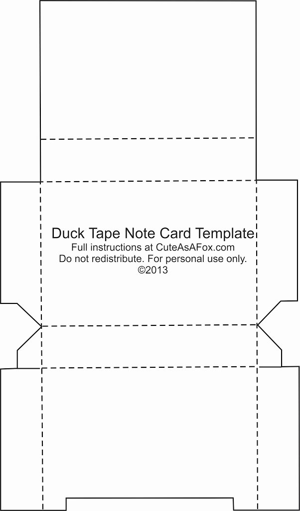 Card Holder Template Lovely Duck Tape Flash Card Holder