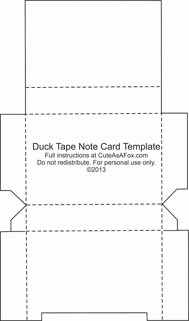 Card Holder Template Lovely Duck Tape Flash Card Holder