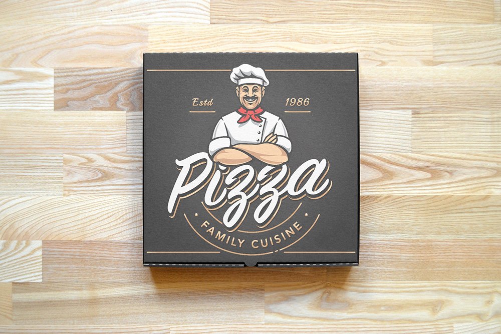 Cardboard Box Template Generator Elegant top View Cardboard Pizza Box Mockup Generator