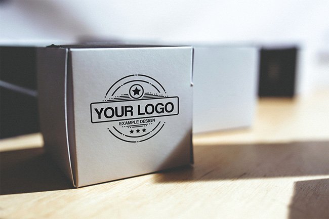 Cardboard Box Template Generator Unique Logo On Box Mockup Template Mediamodifier Free Line