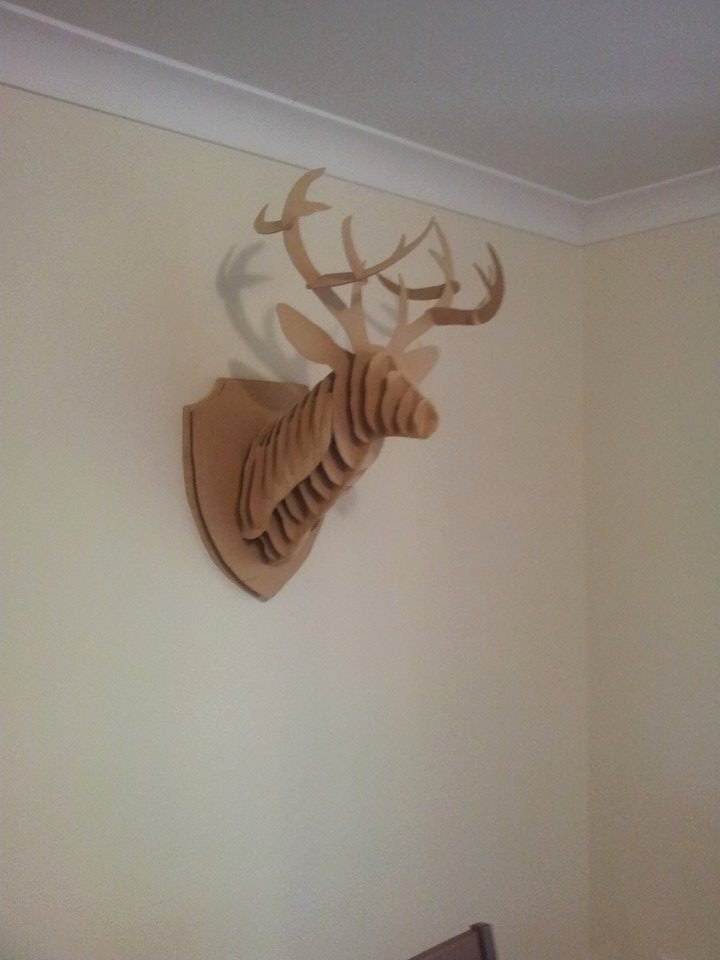 Cardboard Deer Head Template Awesome 3d Cardboard &amp; Duct Tape Deer Head Trophy with Template