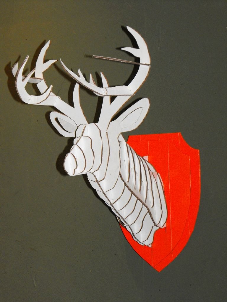 Cardboard Deer Head Template Awesome 3d Cardboard &amp; Duct Tape Deer Head Trophy with Template