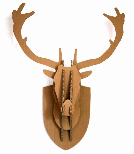 Cardboard Deer Head Template Awesome Cardboard Box Stag Deer Head Wall Hanging 7 Steps