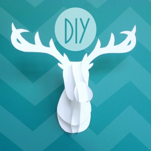 Cardboard Deer Head Template Awesome Deck the Holiday S 3d Deer Head