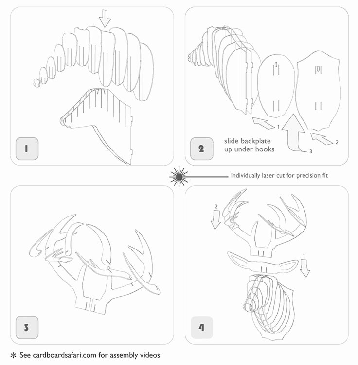 Cardboard Deer Head Template Best Of 17 Best Images About Papir Foldning On Pinterest