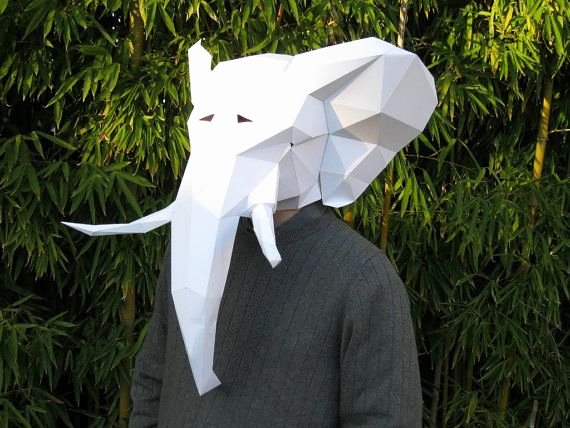 Cardboard Elephant Head Template Inspirational Make Your Own Elephant Mask From Paper Card Stock or