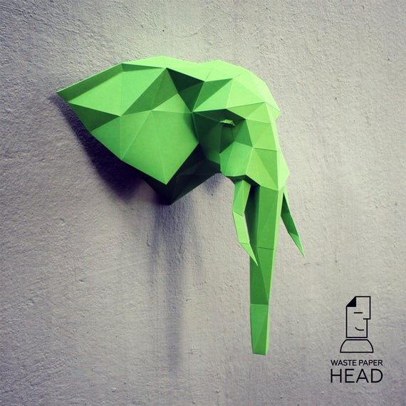 Cardboard Elephant Head Template Luxury Papercraft Elephant Head 1 Printable Diy Template