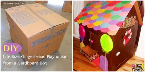 Cardboard Gingerbread House Awesome Diy Life Size Gingerbread Playhouse From A Cardboard Box