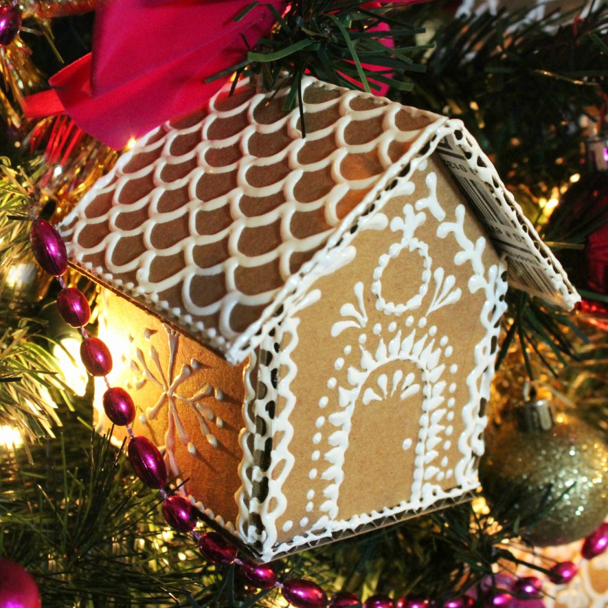 Cardboard Gingerbread House Elegant Mark Montano Cardboard Gingerbread House ornaments