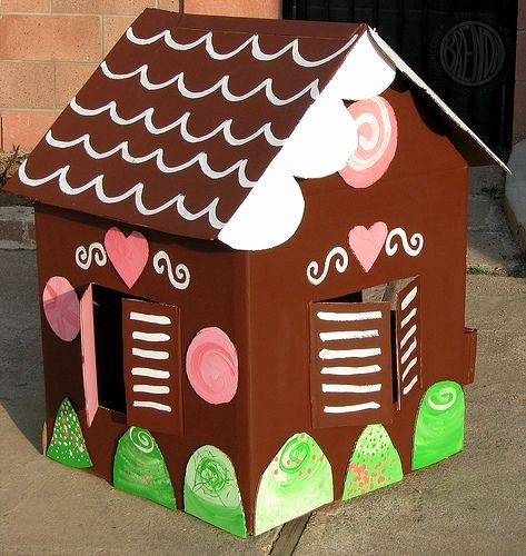 Cardboard Gingerbread House Fresh Kid Size Cardboard Gingerbread House