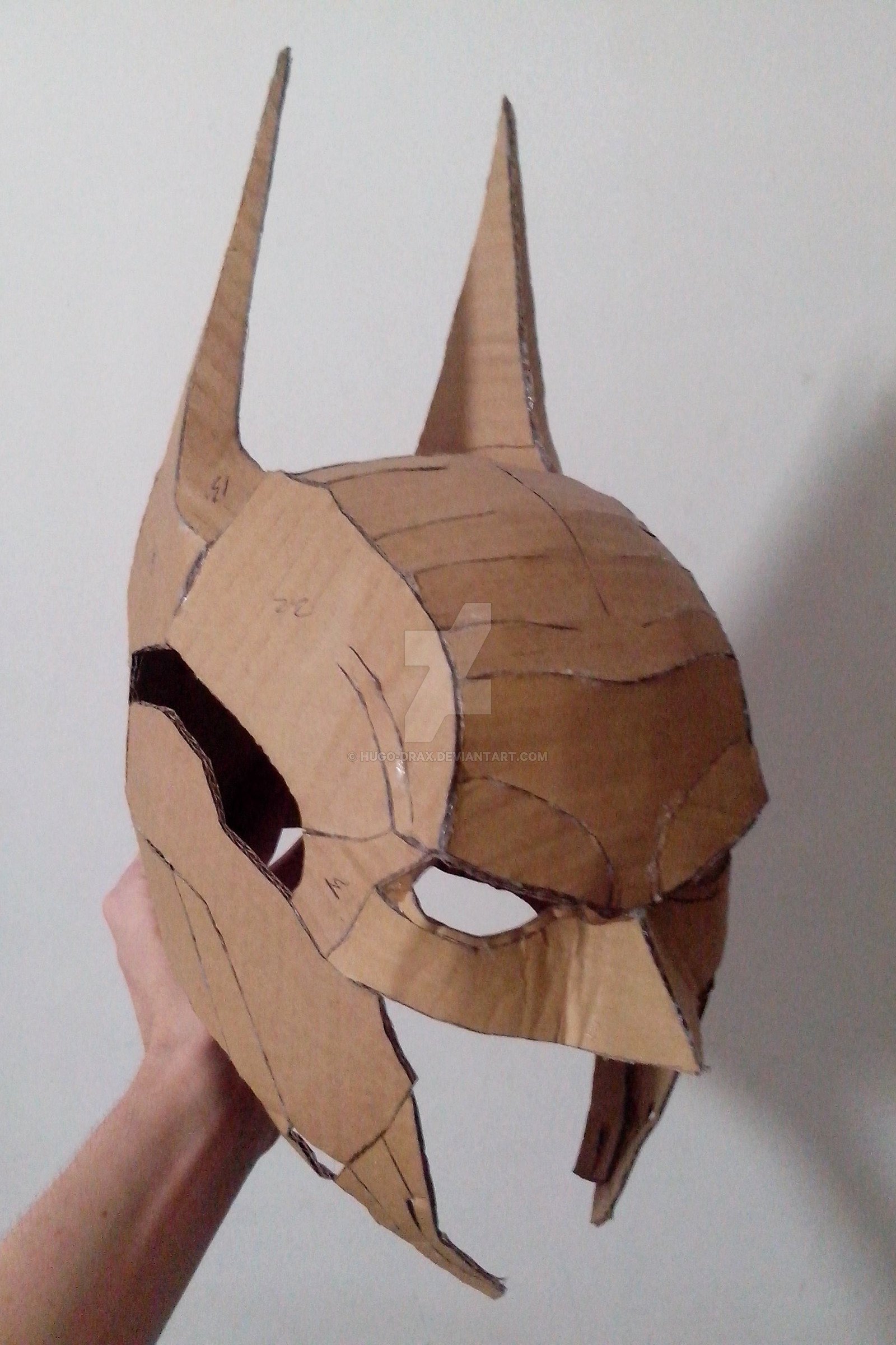 Cardboard Knight Helmet Template Awesome Arkham Knight Papercraft Helmet by Hugo Drax On Deviantart