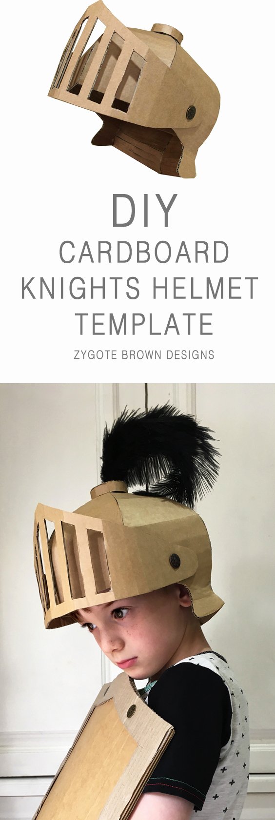 Cardboard Knight Helmet Template Beautiful Diy Cardboard Knights Helmet Template by Zygote Brown