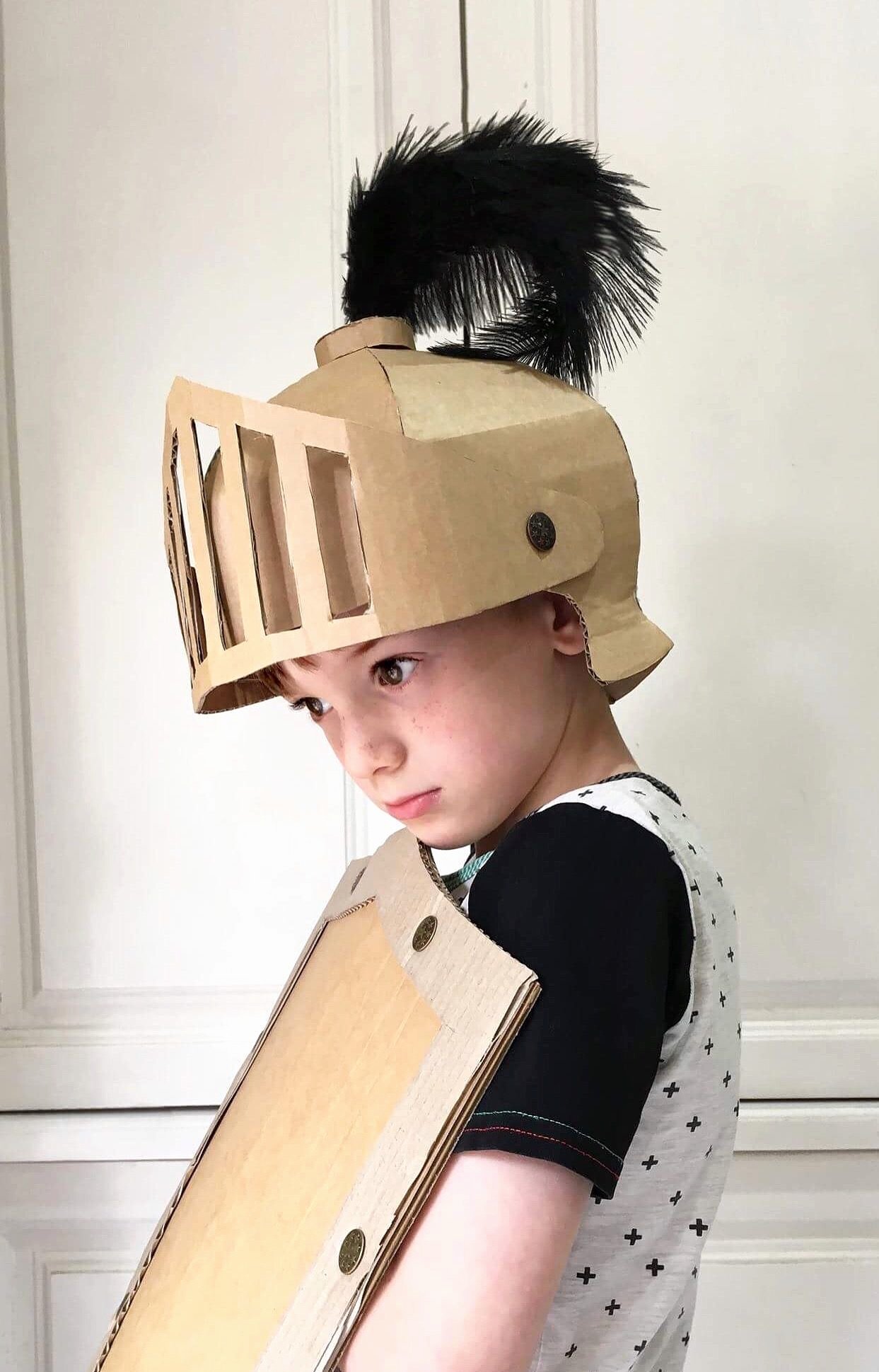 Cardboard Knight Helmet Template Fresh Fun Knights Helmet Template and Diy Costume Made Out Of