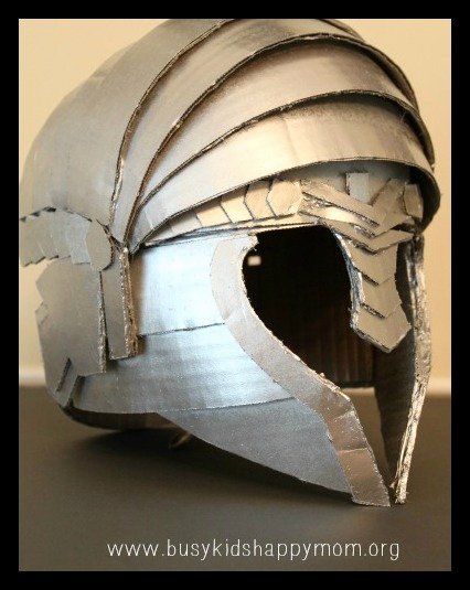 Cardboard Knight Helmet Template Inspirational Diy Knight Helmet or Warrior Helmet Busy Kids Happy Mom