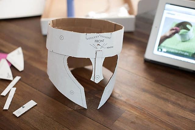 Cardboard Knight Helmet Template Unique Crafteeo Diy Cardboard Warrior Helmets