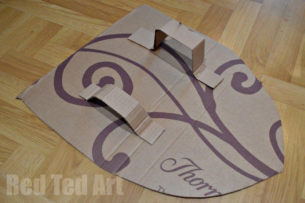 Cardboard Knight Helmet Template Unique How to Make A Knight S Shield Red Ted Art S Blog
