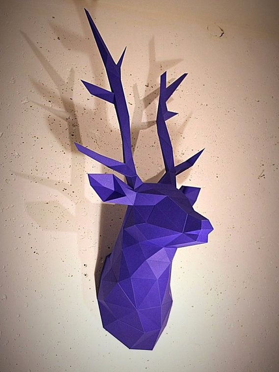 Cardboard Taxidermy Templates Fresh Papercraft Deer Head 1 Printable Diy Template