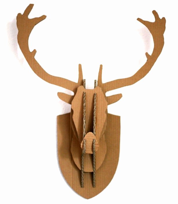 Cardboard Taxidermy Templates New Cardboard Box Stag Deer Head Wall Hanging