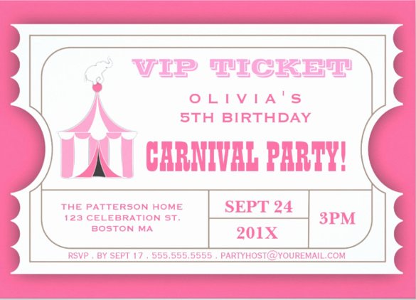 Carnival Invitation Template Free Beautiful 27 Carnival Birthday Invitations Free Psd Vector Eps