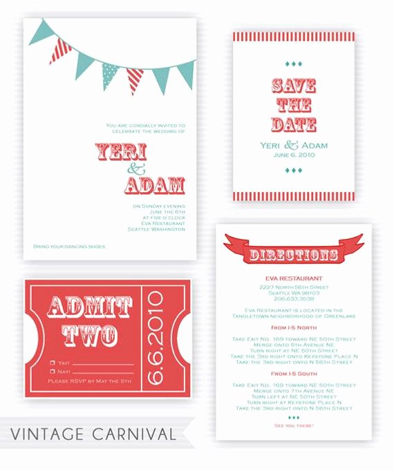 Carnival Invitation Template Free Best Of Items Similar to Printable Vintage Carnival Wedding