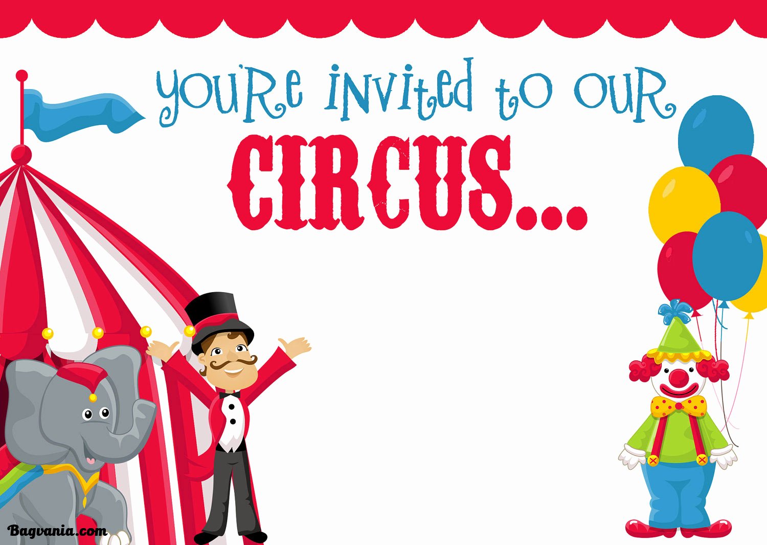 Carnival Invitation Template Free Inspirational Free Printable Circus Birthday Invitations Template – Free