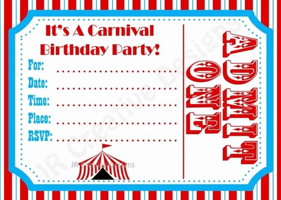 Carnival Invitation Template Free New Free Carnival Birthday Invitations Template Google