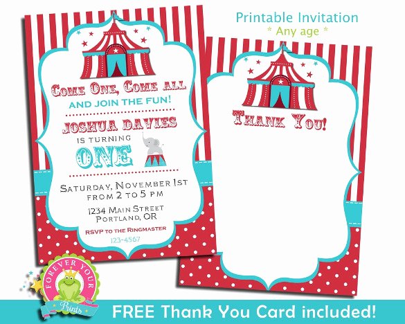 Carnival Invitation Templates Awesome 27 Carnival Birthday Invitations Free Psd Vector Eps