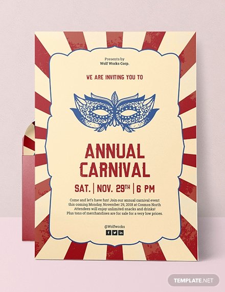 Carnival Invitation Templates Elegant 17 Free Word event Invitation Templates