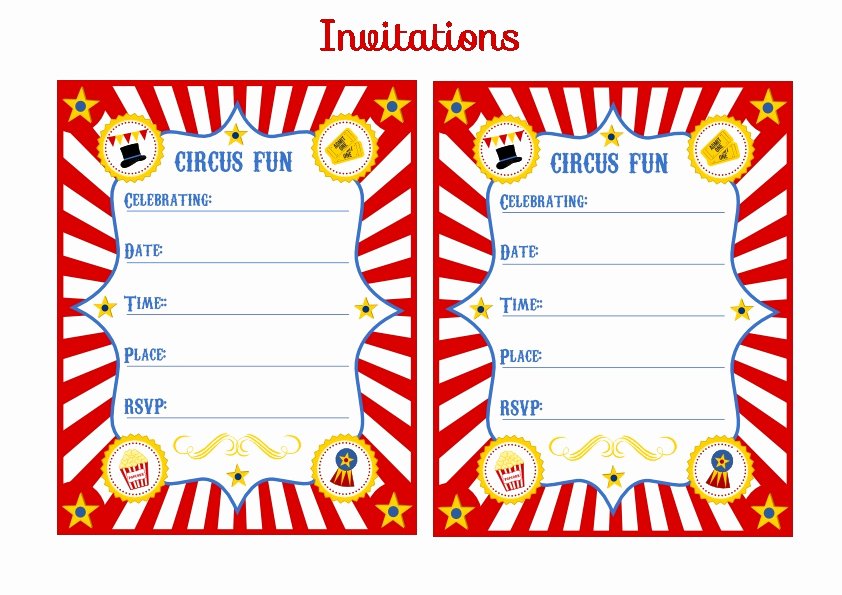 Carnival Invitation Templates Inspirational Free Printable Kids Circus Party Invitation Clipart Best