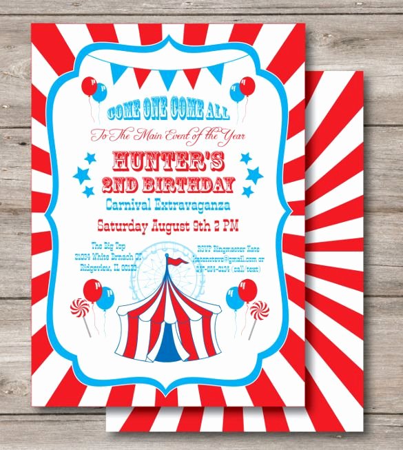 Carnival Invitation Templates Luxury 23 Carnival Birthday Invitations – Free Psd Vector Eps