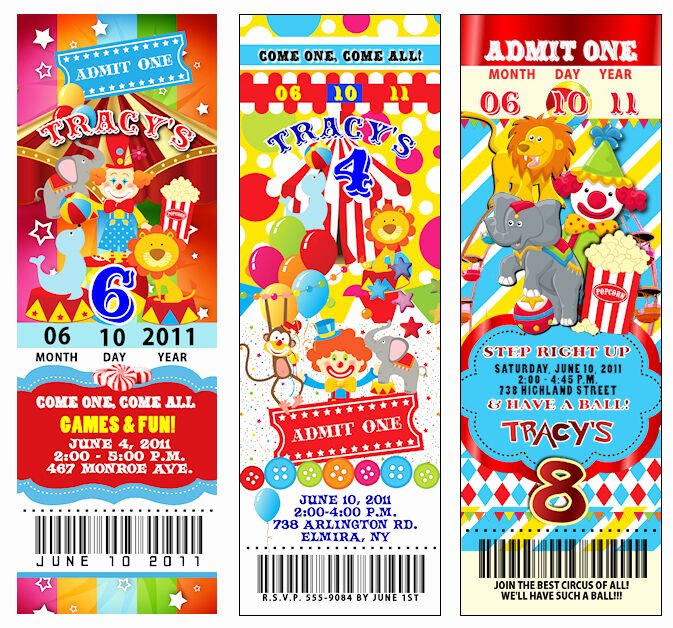 Carnival Ticket Birthday Invitations Fresh 25 Circus Carnival Vintage Ticket Invitations Thickcc