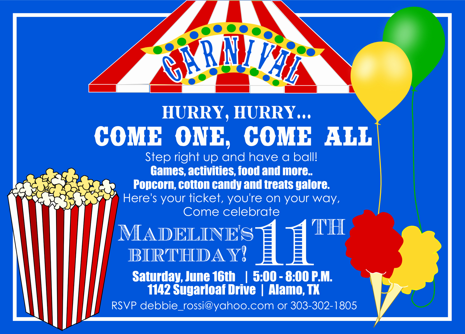 Carnival Ticket Invitation Template Free Best Of 40th Birthday Ideas Carnival Birthday Invitation Template