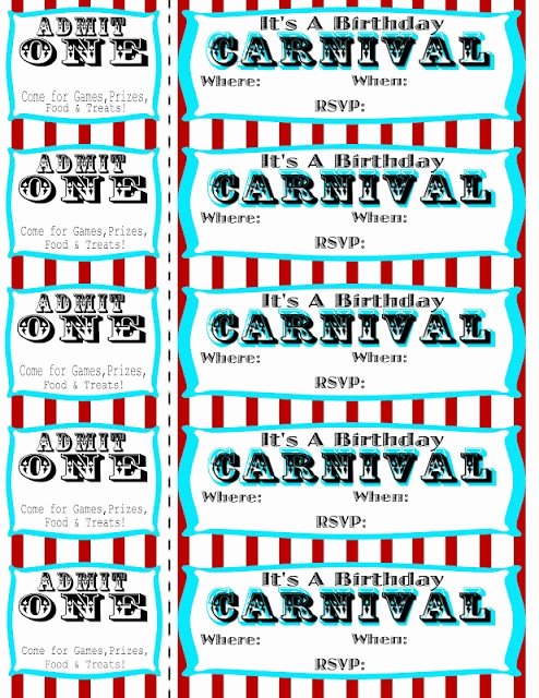 Carnival Ticket Invitation Template Free Fresh Seeshellspace Carnival Free