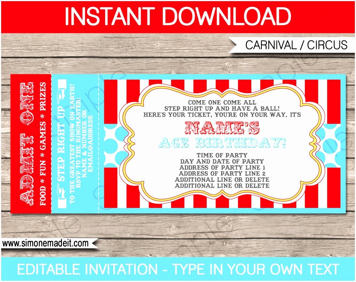 Carnival Ticket Invitation Template Free Luxury 12 Carnival Ticket Invitation Template Prwtv