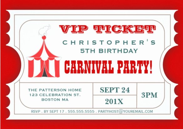 Carnival Ticket Invitations Beautiful 47 Ticket Invitation Templates Psd Ai Word Pages