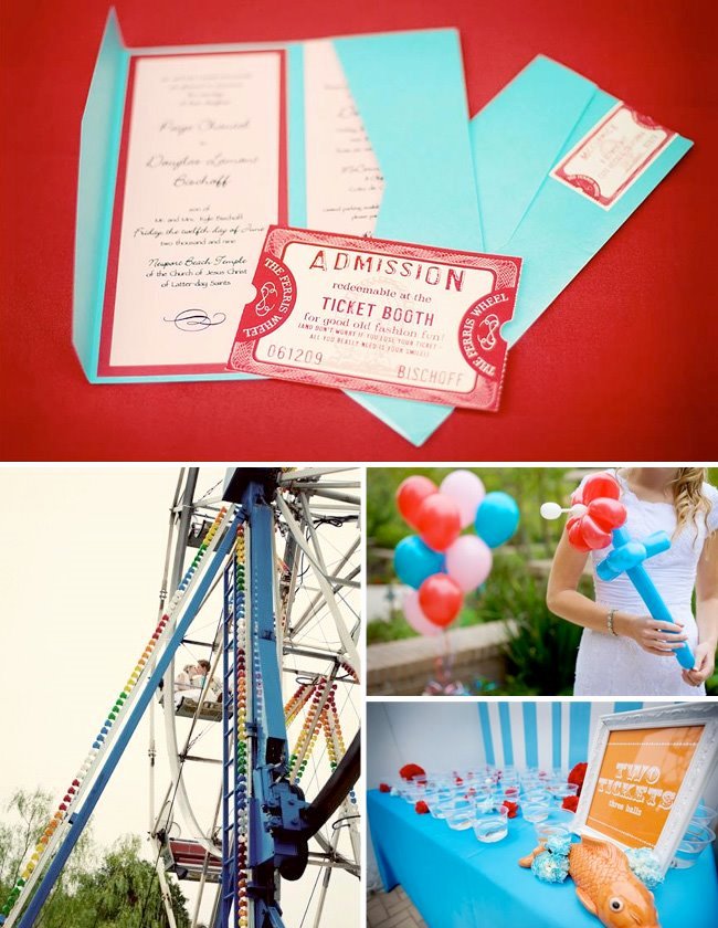 Carnival Ticket Invitations Fresh Doug Paige’s Fun Carnival Real Wedding