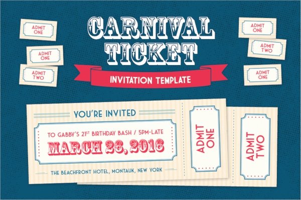 Carnival Ticket Template Best Of 33 Ticket Invitation Templates Psd Eps Ai