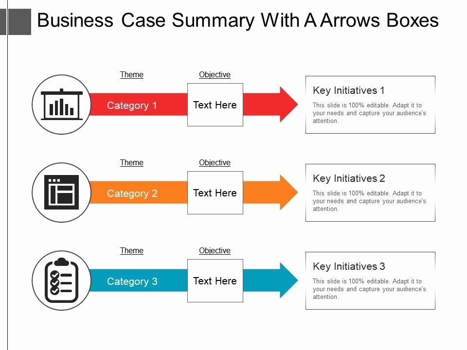 Case Review Template Lovely Business Case Summary with A Arrows Boxes