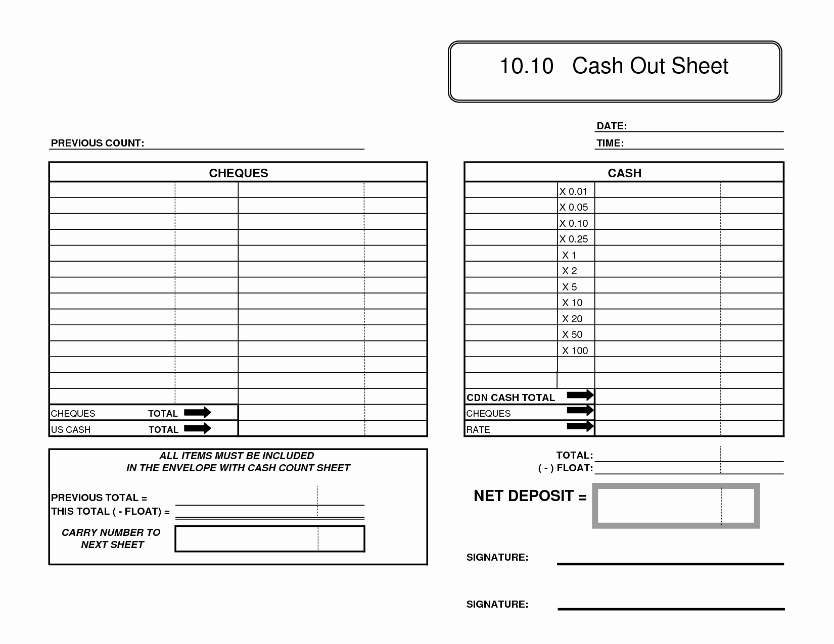 Cash Drawer Count Sheet Template Lovely Best S Of Cash Count Sheet Excel Cash Drawer Count