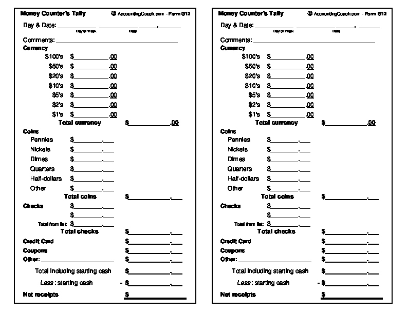 Cash Drawer Count Sheet Template Lovely Cash Register Count Sheet