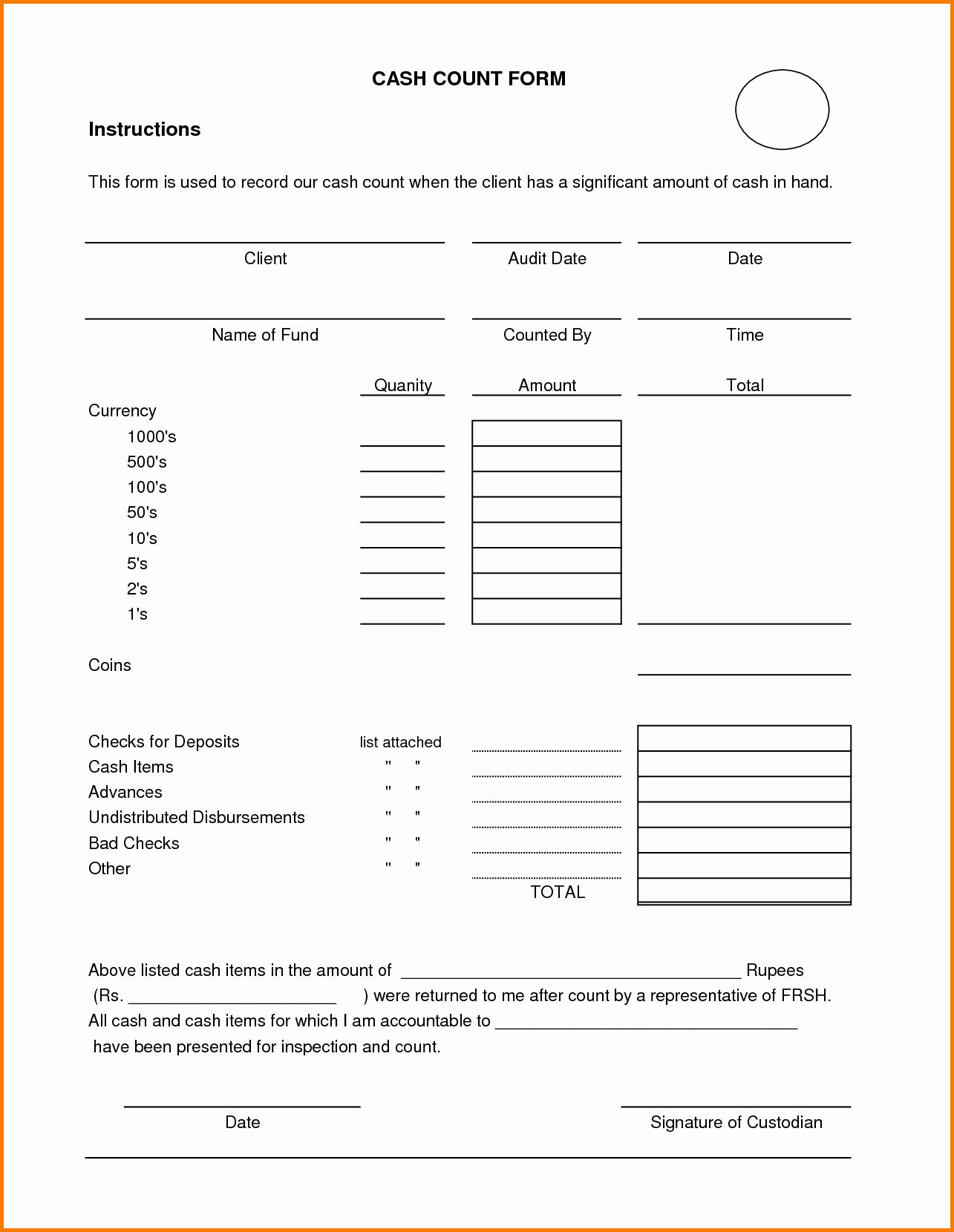 Cash Drawer Count Sheet Template Luxury Cash Drawer Balance Sheet