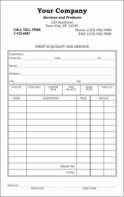 Cash Sale Receipt Template Word Best Of Word Sales Receipt Templates are Available In Word format