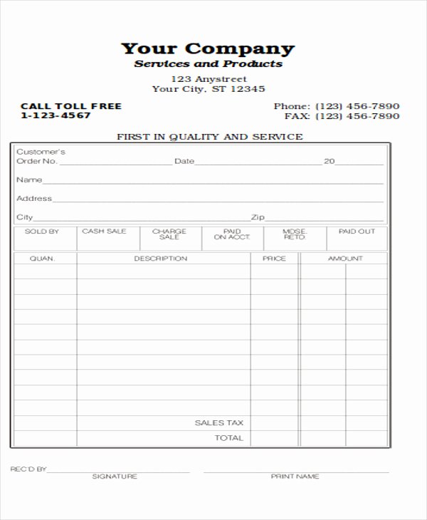 Cash Sale Receipt Template Word Elegant 7 Cash Sale Receipt Samples Examples In Word Pdf