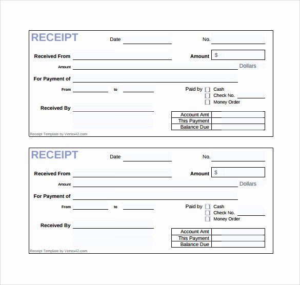 Cash Sale Receipt Template Word