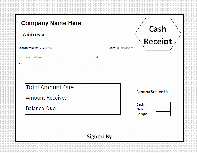 Cash Sale Receipt Template Word Fresh 6 Receipt Templates