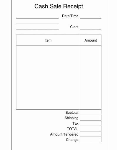 Cash Sale Receipt Template Word Lovely 8 Sales Receipt Templates Word Excel Pdf formats